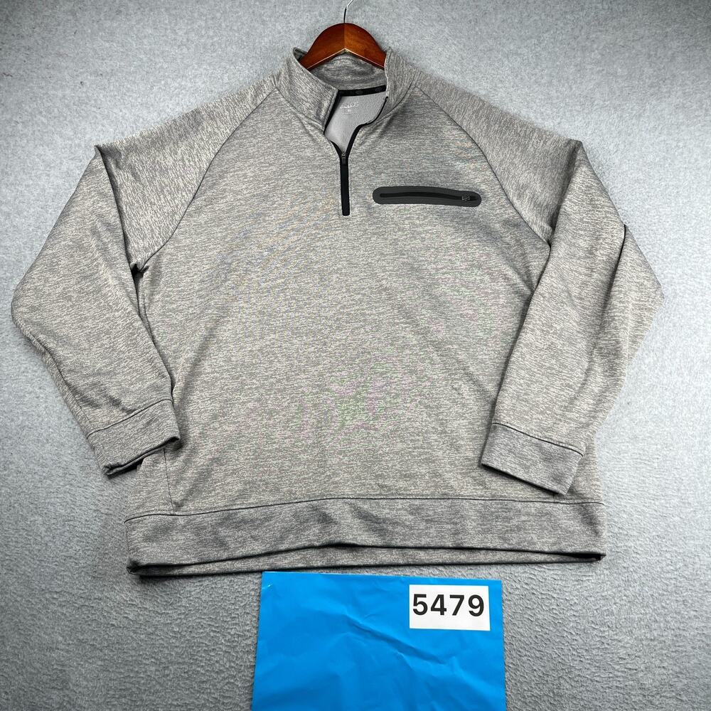 Zelos Performance Sweatshirt 1/2 Zip Gray Heather Casual Pocket Mens XL